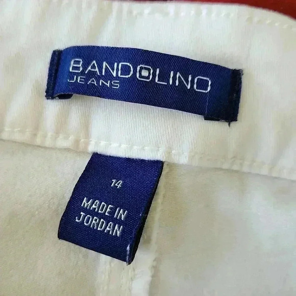 Bandolino Capri Cropped Pants White sz 14 - Picture 3 of 7